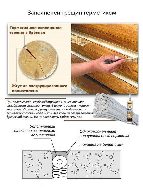 трещина в срубе 1